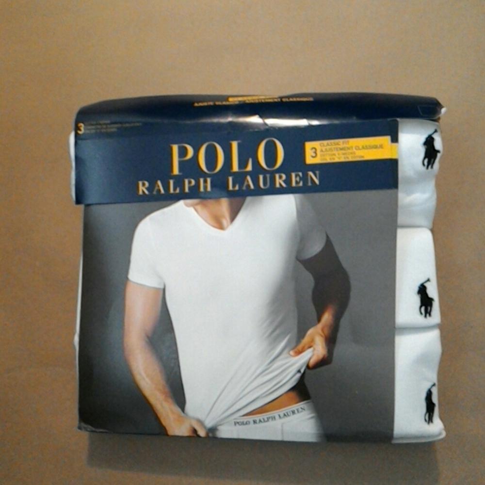 RALPH LAUREN POLO - UNDERSHIRT 3 PACK V NECK